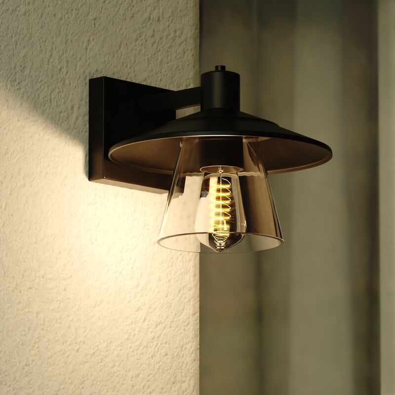 Vaxcel Westport 10-in. Outdoor Wall Light Textured Black