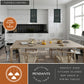 Vaxcel Wicker Park 8L Linear Chandelier Warm Pewter