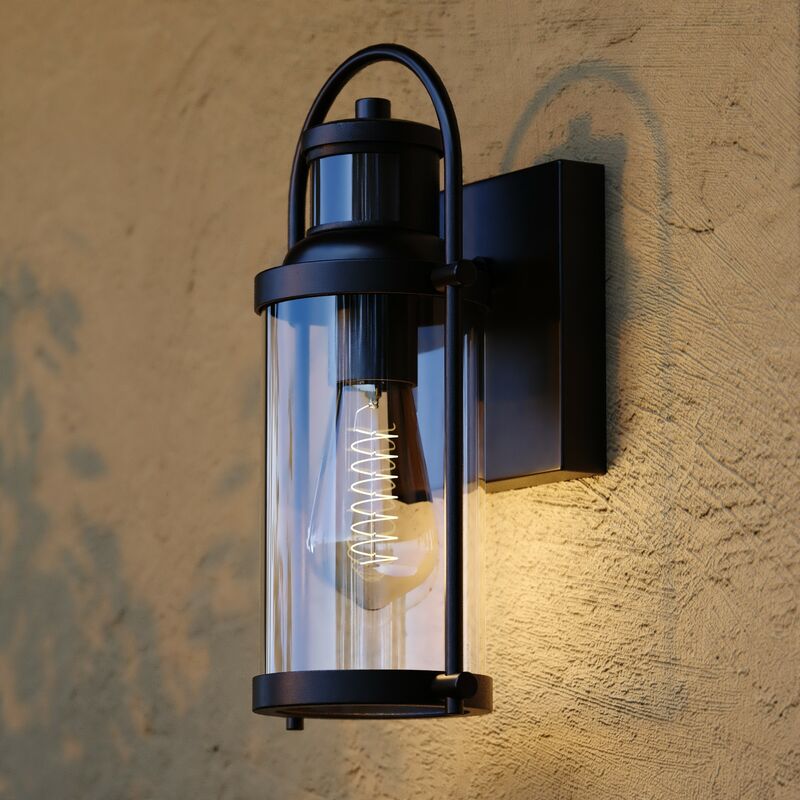 Vaxcel Winfield Dualux 5.75-in. Outdoor Motion Sensor Wall Light Matte Black