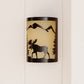 Vaxcel Yellowstone 1-Light Bronze Rustic Moose Tree Flush"door Outdoor Wall Sconce