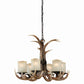 Vaxcel Yoho 6-Light Bronze Rustic Antler Chandelier