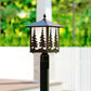 Vaxcel Yosemite 1-Light Bronze Rustic Outdoor Tree Post Light White Glass