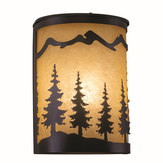 Vaxcel Yosemite 1-Light Bronze Rustic Tree Flush"door Outdoor Wall Sconce