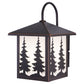 Vaxcel Yosemite 1-Light Bronze Rustic Tree Outdoor Wall Lantern White Glass