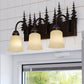 Vaxcel Yosemite 3-Light Bronze Rustic Tree Bathroom Vanity Fixture