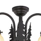 Vaxcel Yosemite 3-Light LED Bronze Rustic Tree Mini Chandelier or Fan Light Kit