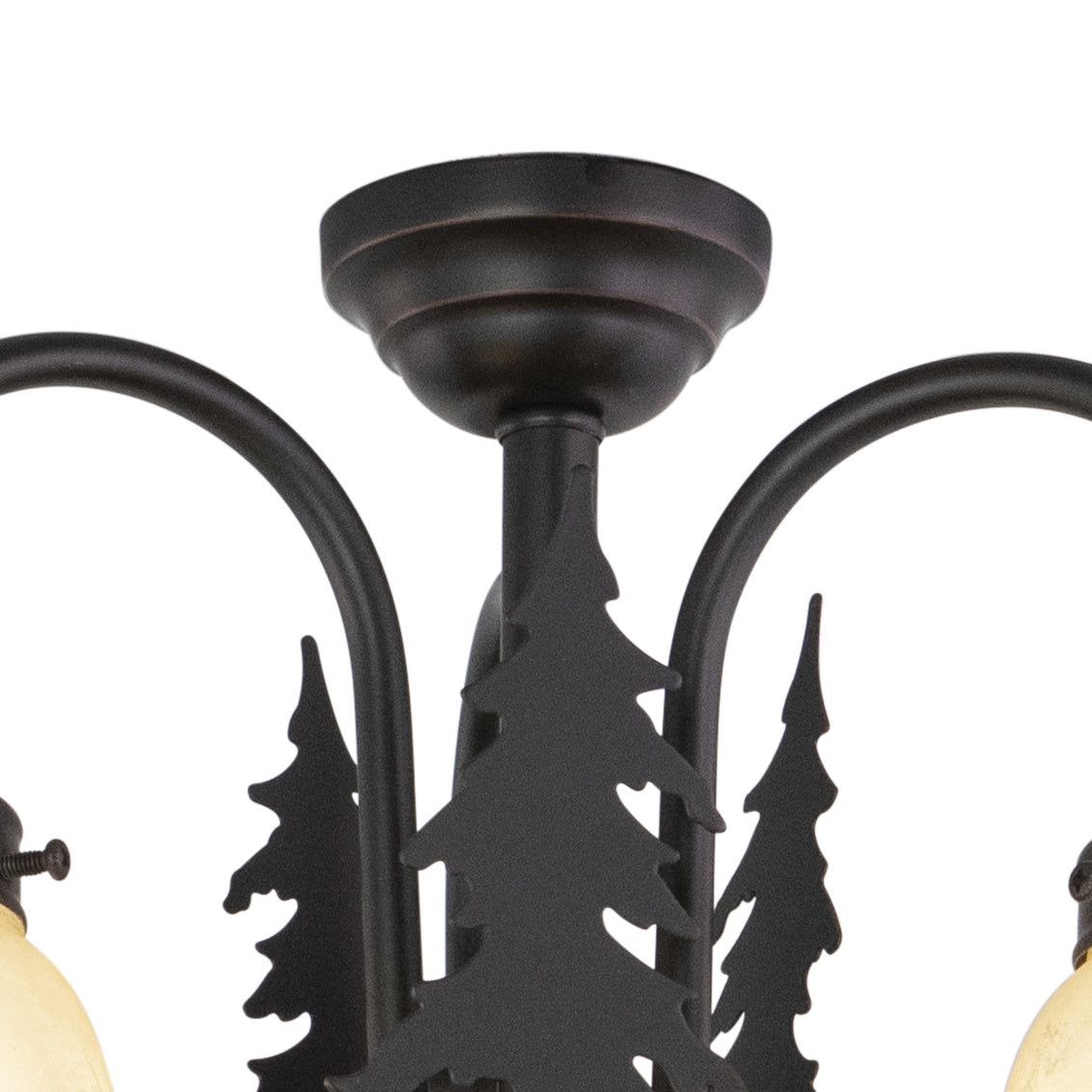 Vaxcel Yosemite 3-Light LED Bronze Rustic Tree Mini Chandelier or Fan Light Kit
