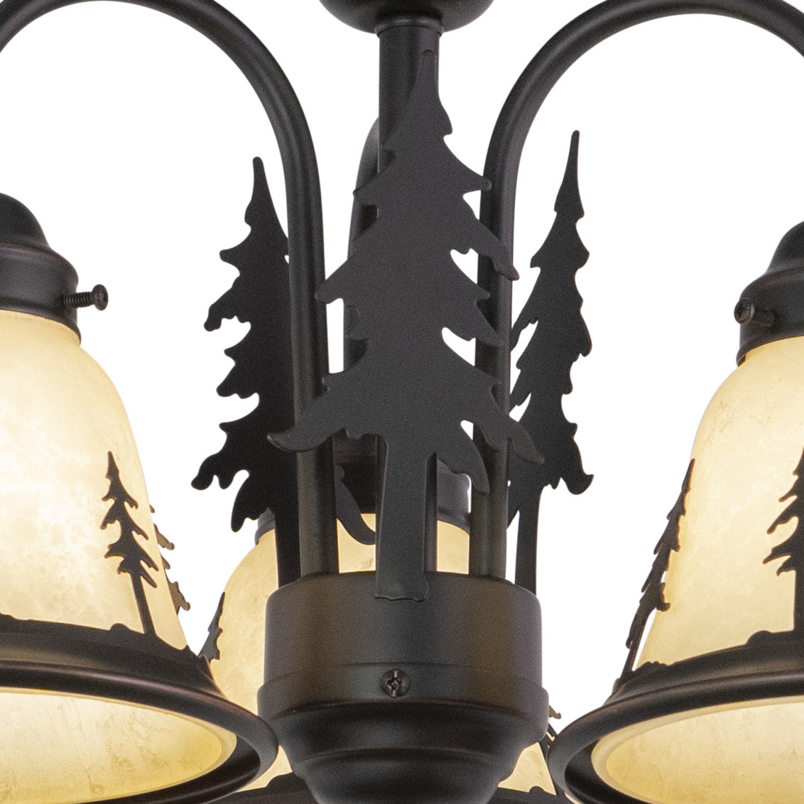Vaxcel Yosemite 3-Light LED Bronze Rustic Tree Mini Chandelier or Fan Light Kit