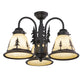 Vaxcel Yosemite 3-Light LED Bronze Rustic Tree Mini Chandelier or Fan Light Kit