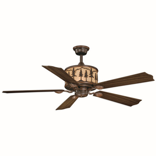 Vaxcel Yosemite 56" Rustic Tree Bronze Ceiling Fan and Remote