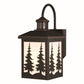 Vaxcel Yosemite Bronze Motion Sensor Dusk-to-Dawn Rustic Outdoor Wall Light White Glass