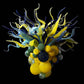Vetreria Artistica Rosa Alghero 6-Lights Multi-Colored Artistic Design Glass Chandelier
