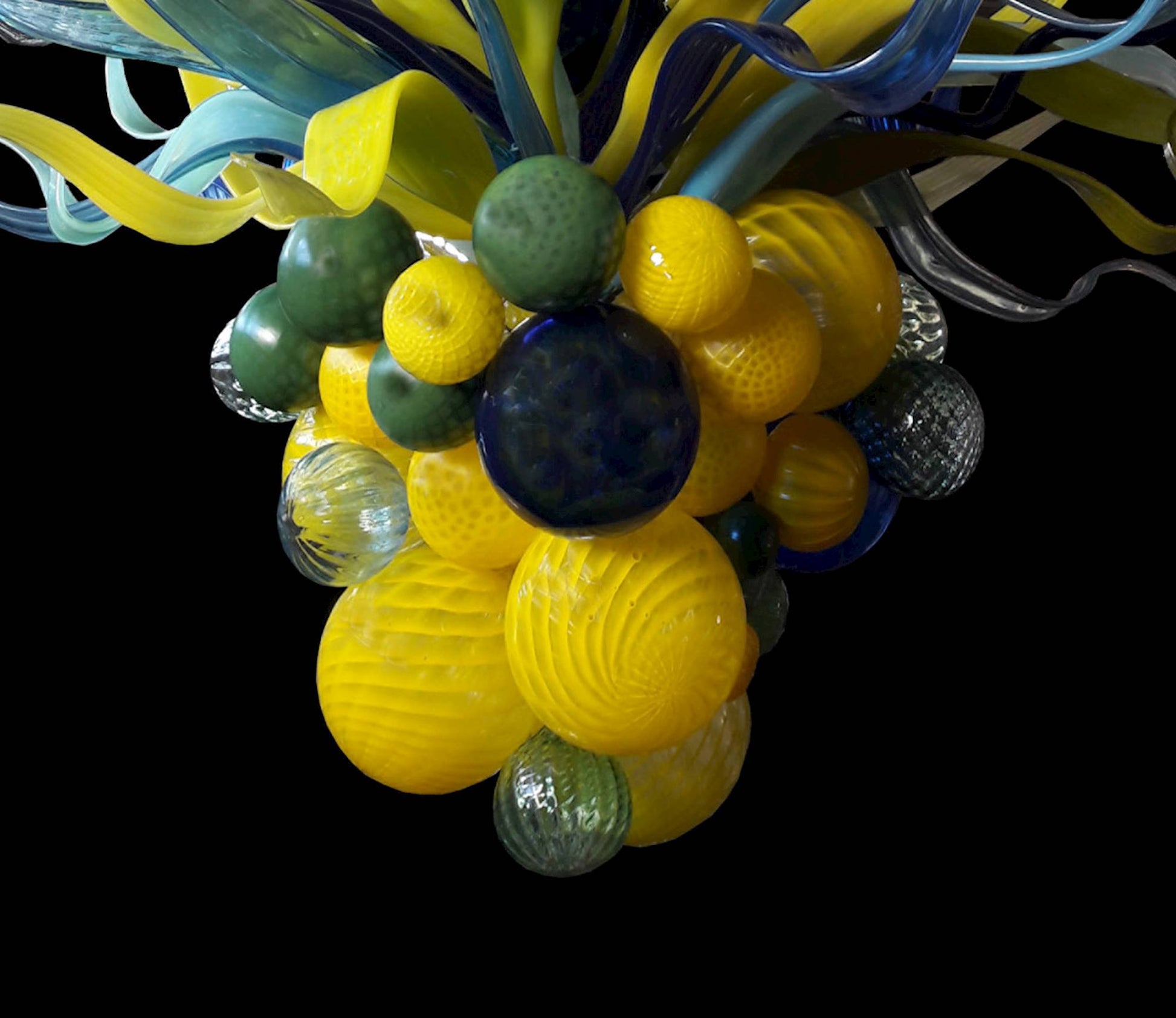 Vetreria Artistica Rosa Alghero 6-Lights Multi-Colored Artistic Design Glass Chandelier