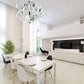 Vetreria Artistica Rosa Ali di Pavone 20-Lights Blue and Green Crystal Glass Chandelier