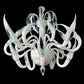 Vetreria Artistica Rosa Ali di Pavone 20-Lights Blue and Green Crystal Glass Chandelier