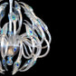 Vetreria Artistica Rosa Ali di Pavone 32-Lights Blue and Green Crystal Glass Chandelier