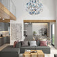 Vetreria Artistica Rosa Ali di Pavone 32-Lights Blue and Green Crystal Glass Chandelier