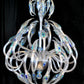 Vetreria Artistica Rosa Ali di Pavone 32-Lights Blue and Green Crystal Glass Chandelier