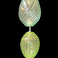 Vetreria Artistica Rosa Alyssa 67" Satin Chrome Frame With Green and White Two Oval Crystal Glass Shade Floor Lamp