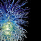 Vetreria Artistica Rosa Aquarium 6-Lights Blue Flame Glass Chandelier