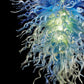 Vetreria Artistica Rosa Aquarium 6-Lights Blue Flame Glass Chandelier