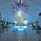 Vetreria Artistica Rosa Aquarium 6-Lights Blue Flame Glass Chandelier