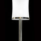 Vetreria Artistica Rosa Arianna 76" Satin Chrome Frame With Sandblasted Tapered Drum Glass Shade Floor Lamp