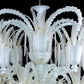 Vetreria Artistica Rosa Arsenale 20-Lights White Murano Glass Chandelier
