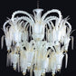 Vetreria Artistica Rosa Arsenale 20-Lights White Murano Glass Chandelier