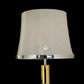 Vetreria Artistica Rosa Art 76" Chrome, Chrome Black and Shiny Gold Frame With Tapered Drum Glass Shade Floor Lamp