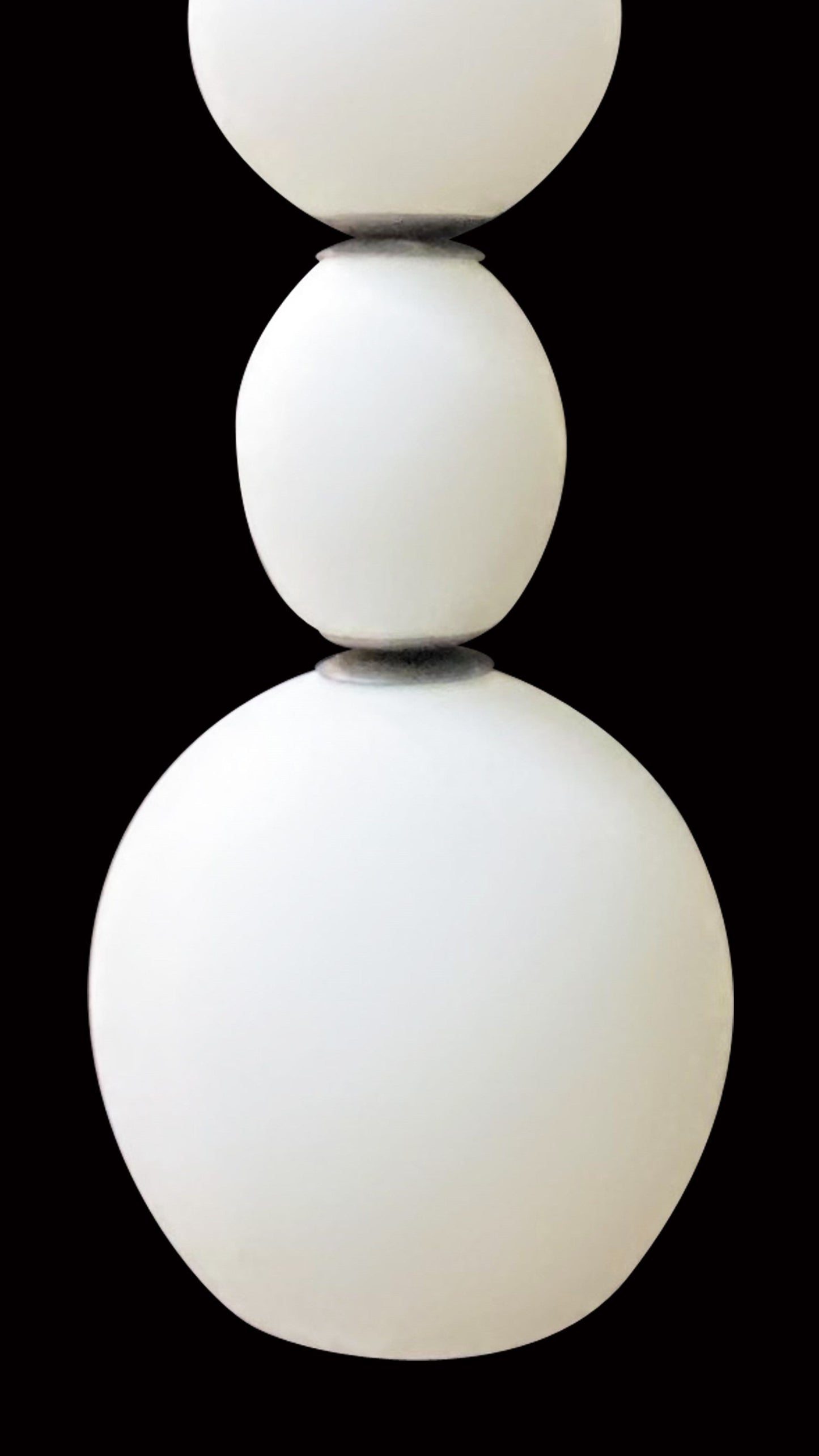 Vetreria Artistica Rosa Blanc 39" White Pastel Sandblasted Glass Pendant Lighting