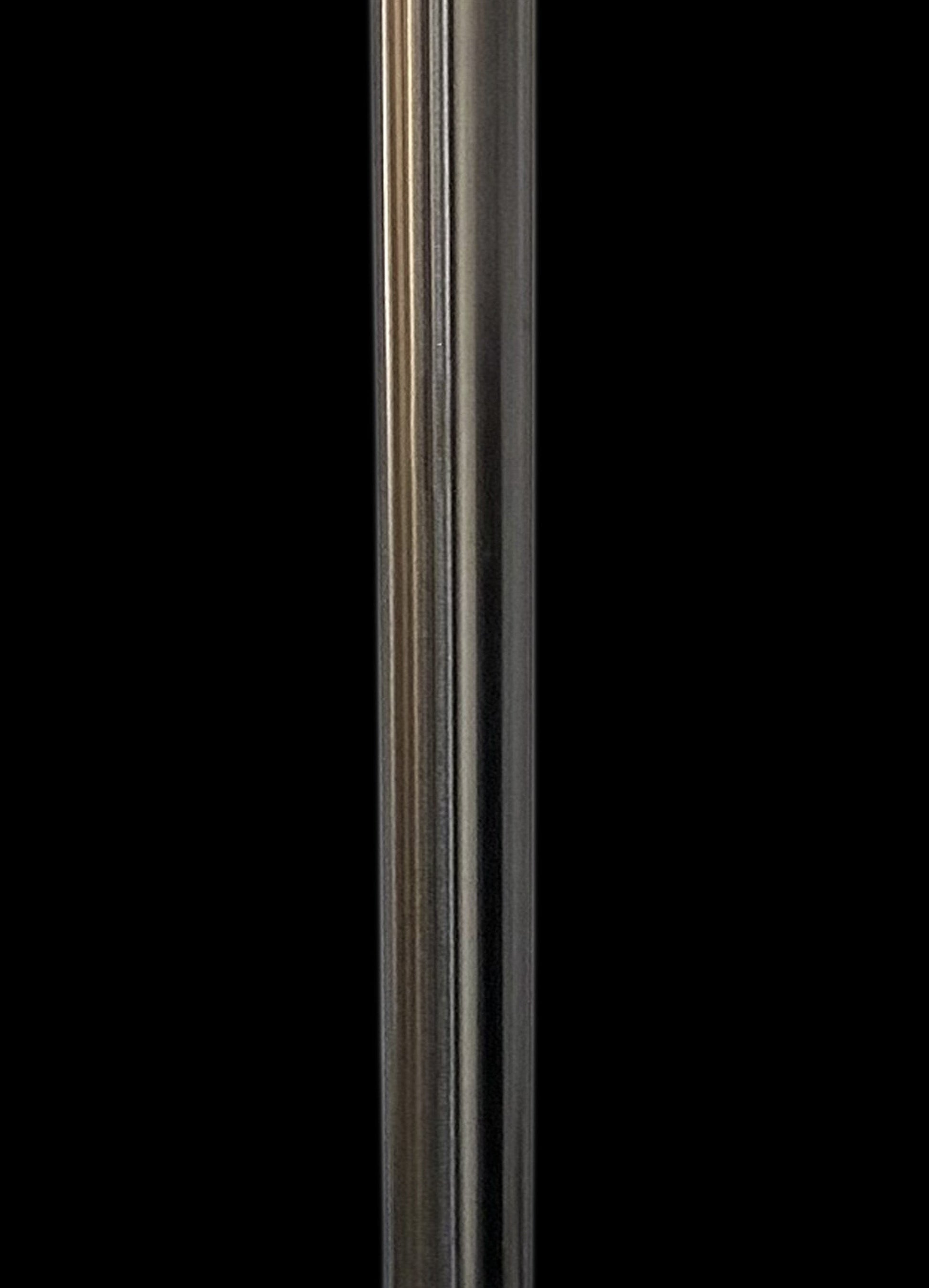 Vetreria Artistica Rosa Boem 83" Black Brushed Nickel Frame With Sandblasted Crystal Cone Glass Shade Floor Lamp