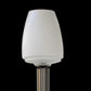 Vetreria Artistica Rosa Boem 83" Black Brushed Nickel Frame With Sandblasted Crystal Cone Glass Shade Floor Lamp