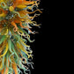 Vetreria Artistica Rosa Carnevale 20-Lights Orange and Green Flame Glass Chandelier