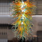 Vetreria Artistica Rosa Carnevale 20-Lights Orange and Green Flame Glass Chandelier