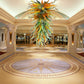 Vetreria Artistica Rosa Carnevale 20-Lights Orange and Green Flame Glass Chandelier