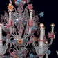 Vetreria Artistica Rosa Casanova 15-Lights Multi-Colored Murano Glass Chandelier