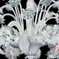 Vetreria Artistica Rosa Corallo 6-Lights Blue and Silver Flower Accent Glass Chandelier