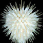 Vetreria Artistica Rosa Corno di Bue 1-Lights Milk White With Crystal Shaded Glass Chandelier