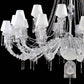 Vetreria Artistica Rosa Diamante 28-Lights Cystal Clear Murano Glass Chandelier