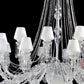 Vetreria Artistica Rosa Diamante 28-Lights Cystal Clear Murano Glass Chandelier