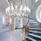 Vetreria Artistica Rosa Diamante 28-Lights Cystal Clear Murano Glass Chandelier