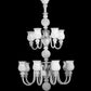 Vetreria Artistica Rosa Dionisio 12-Lights White Base With Bell-Shaped Shade Glass Chandelier