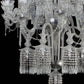 Vetreria Artistica Rosa Dubai 35-Lights Crystal Clear Murano Glass Chandelier