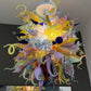 Vetreria Artistica Rosa Fantasia 3-Lights Multi-Colored Artistic Design Glass Chandelier