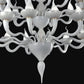 Vetreria Artistica Rosa Fiamma 31-Lights White Pastel Base Glass Chandelier