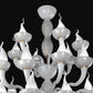 Vetreria Artistica Rosa Fiamma 31-Lights White Pastel Base Glass Chandelier
