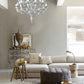Vetreria Artistica Rosa Fiamma 31-Lights White Pastel Base Glass Chandelier