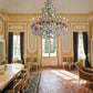 Vetreria Artistica Rosa Fior di loto 24-Lights Pink and Green Murano Glass Chandelier
