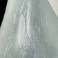Vetreria Artistica Rosa Fioritura2 39" Two-Petal Crystal and Light Blue Sandblasted Glass Pendant Lighting